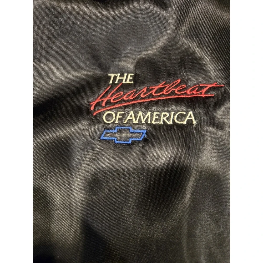 Vintage Chevrolet Heartbeat Of America Satin Bomber Jacket USA XXL GM